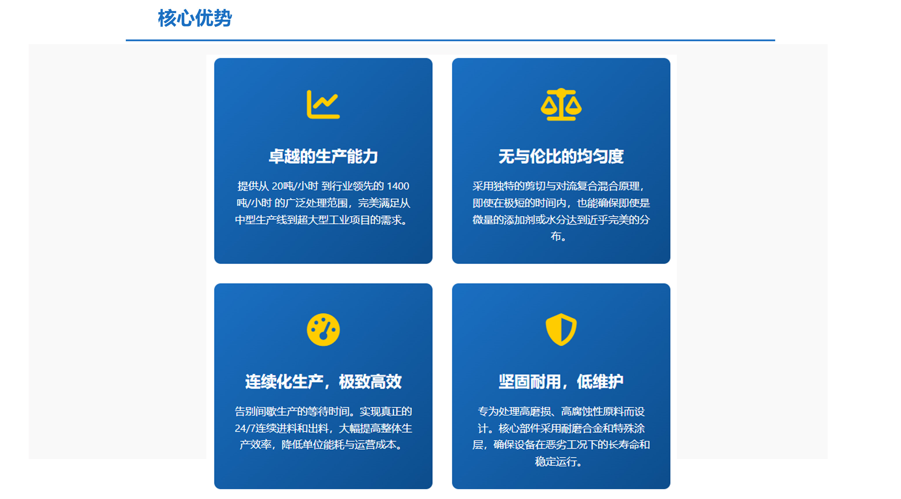 科尼樂連續(xù)式混合機(jī)核心優(yōu)勢